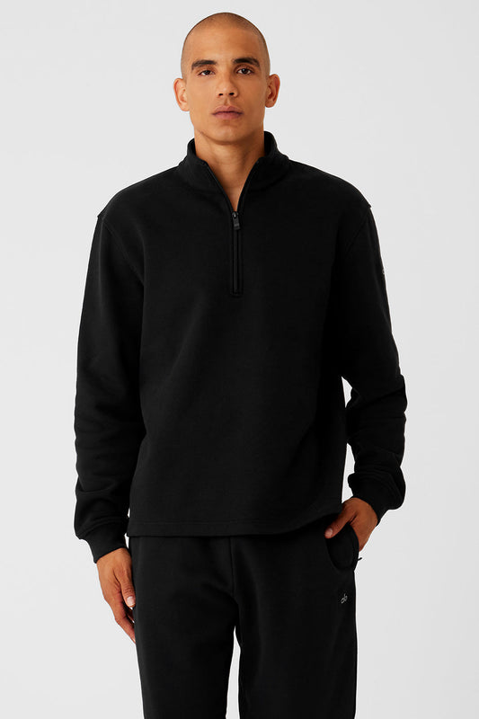 Renown Heavy Weight 1/4 Zip - Black