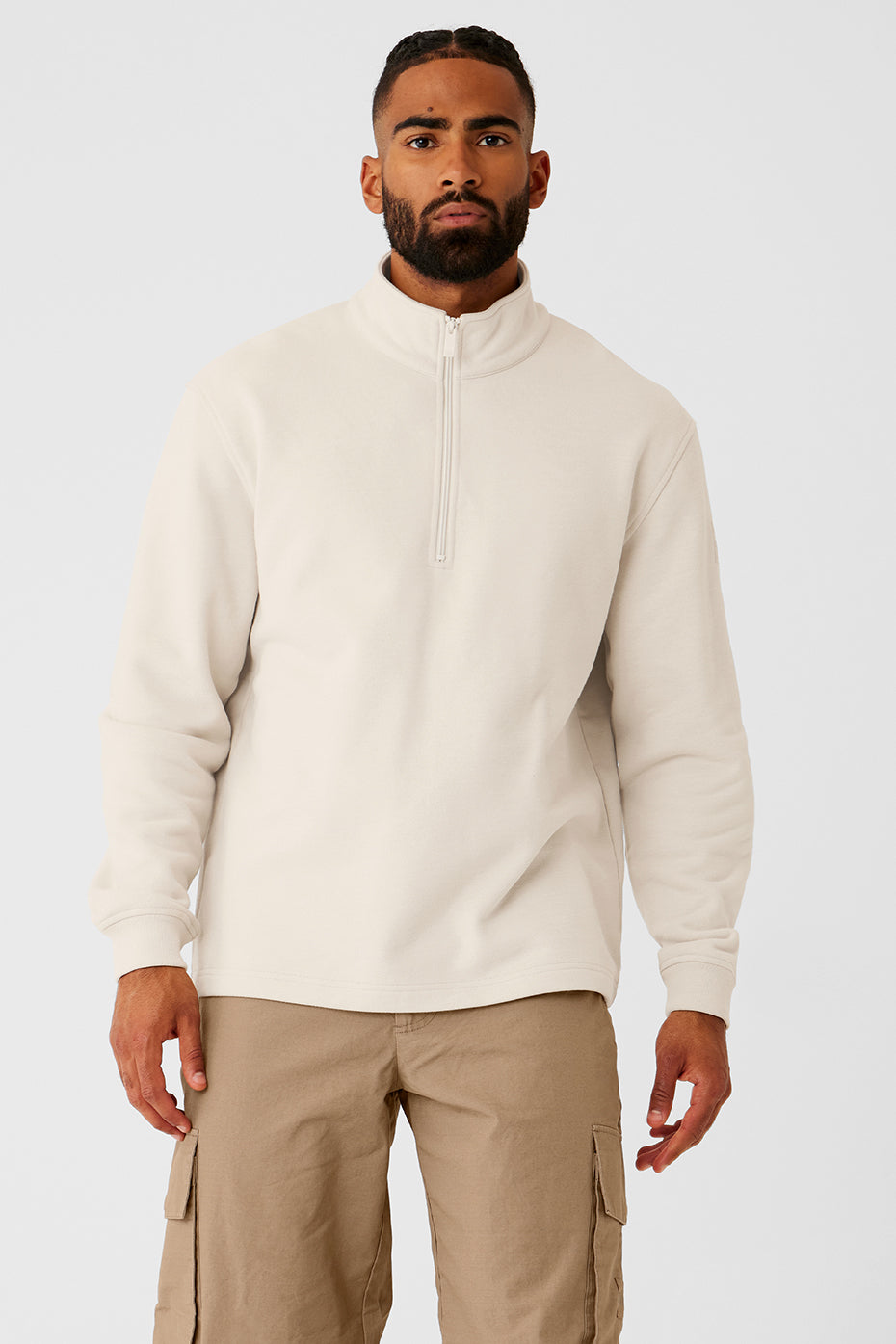 Renown Heavy Weight 1/4 Zip - Bone