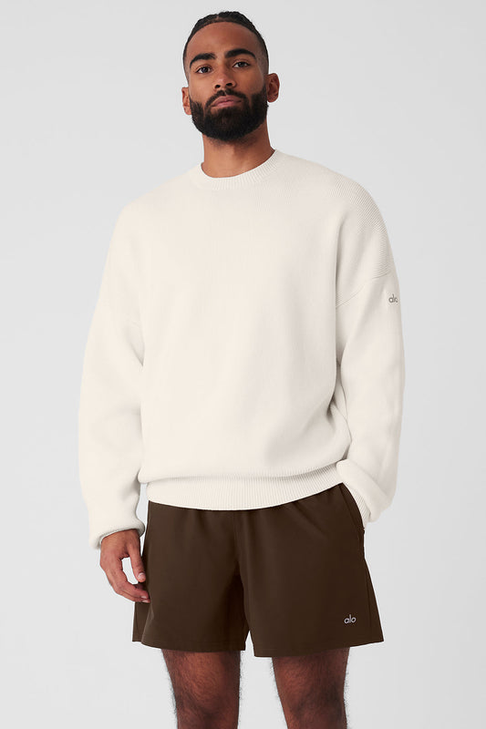 Scholar Crew Neck Sweater - Ivory