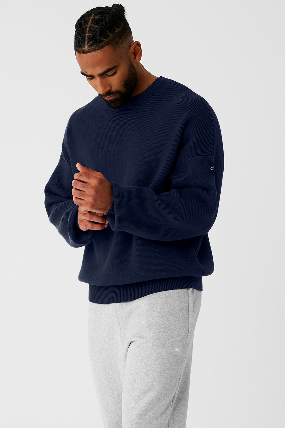 Scholar Crew Neck Sweater - Navy