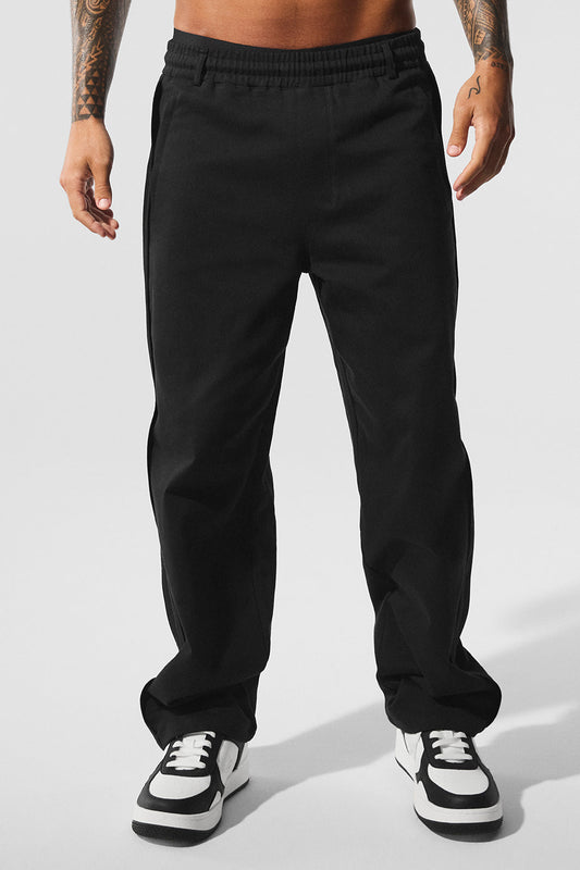 Edition Sueded Straight Leg Pant - Black