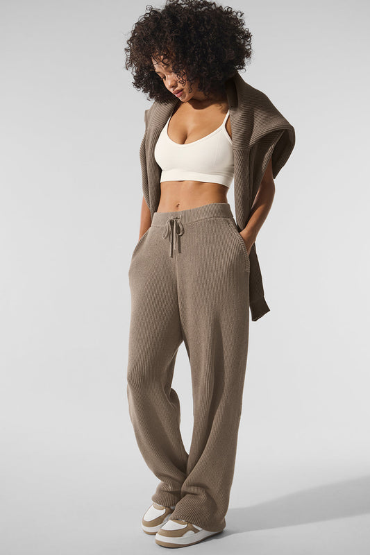 Domain Rib Knit Sweatpant - Gravel