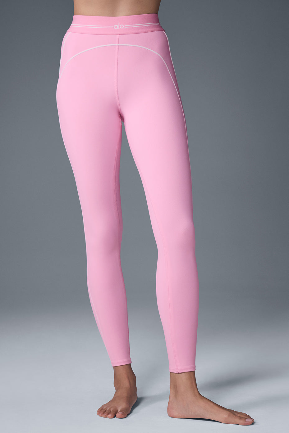 Airbrush High-Waist Heart Throb Legging - Sweet Pink/White