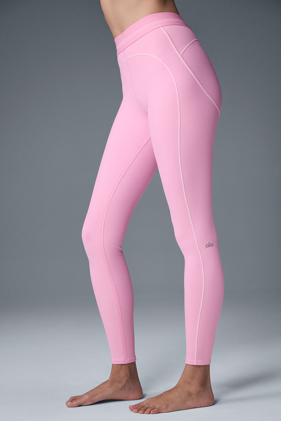 Airbrush High-Waist Heart Throb Legging - Sweet Pink/White