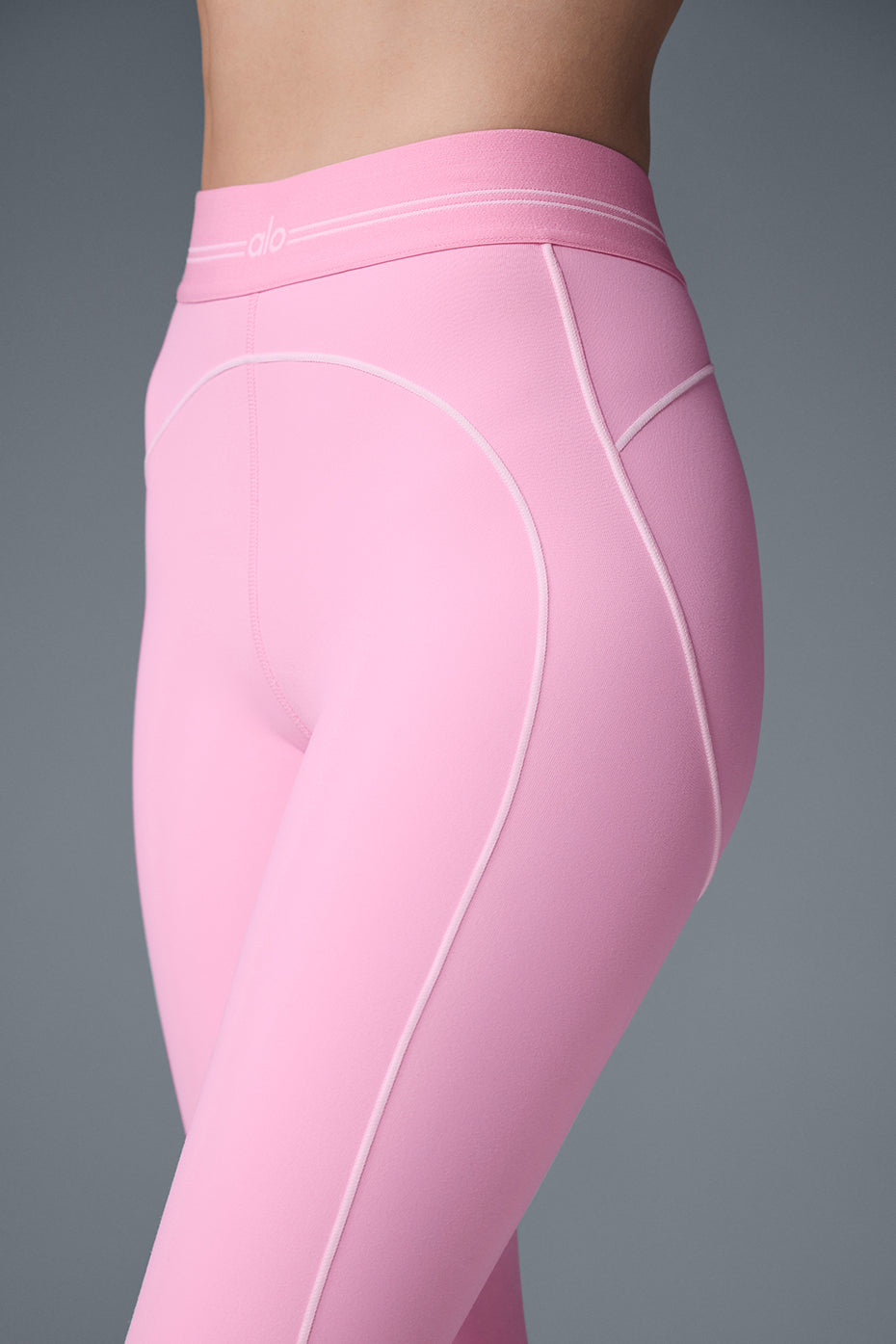 Airbrush High-Waist Heart Throb Legging - Sweet Pink/White