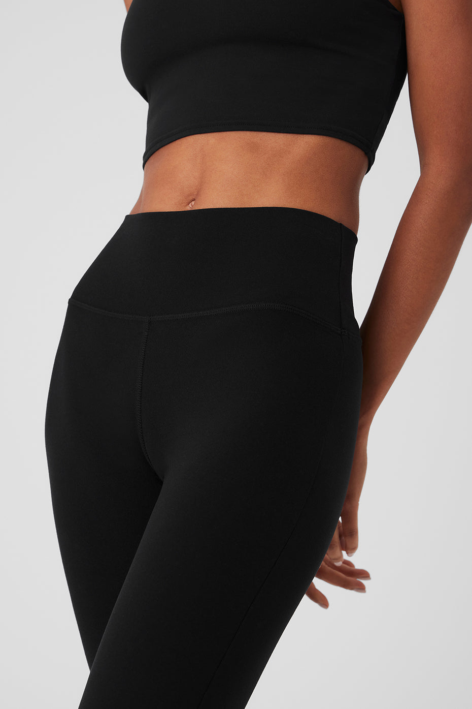 Airbrush High-Waist Flare Legging - Black