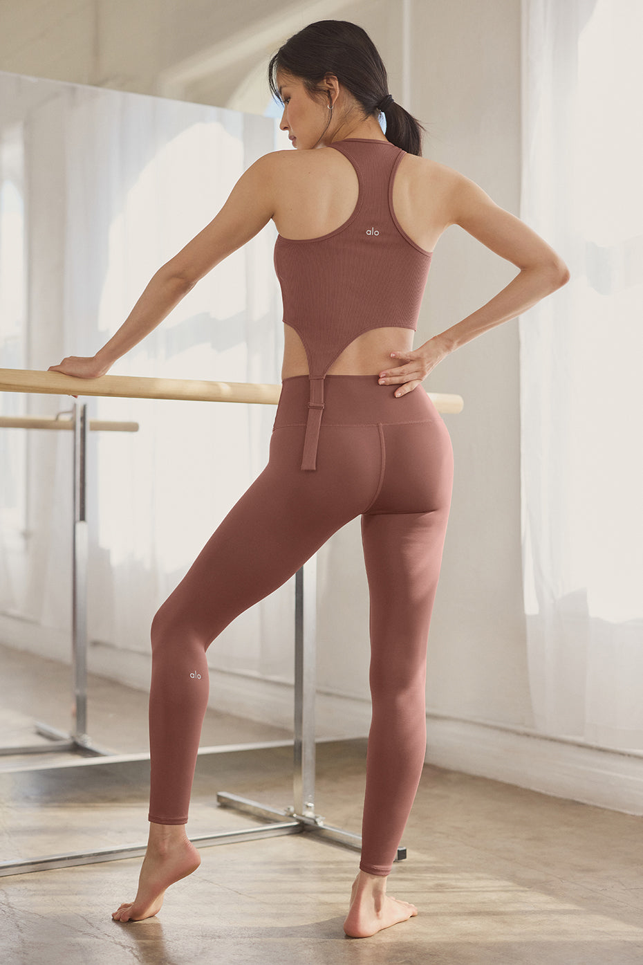 High-Waist Airlift Legging - Chestnut